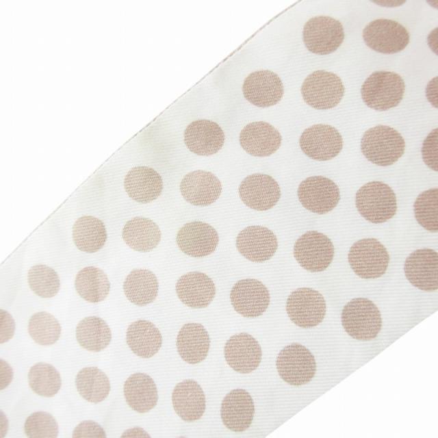 中古】ディオール Dior ミッツァ スカーフ ロゴ ドット柄 絹 シルク 白