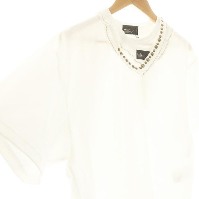【中古】未使用品 カラー kolor タグ付き 25SS 25SCM-T09206-A T-Shirt Tシャツ カットソー 1 白 /MI ■OS ■SH_2