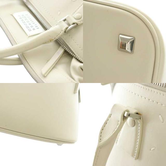 【中古】メゾンマルジェラ 5AC ミディアム 2WAY バッグ ハンド ショルダー ロゴ レザー グレージュ ベージュ_8