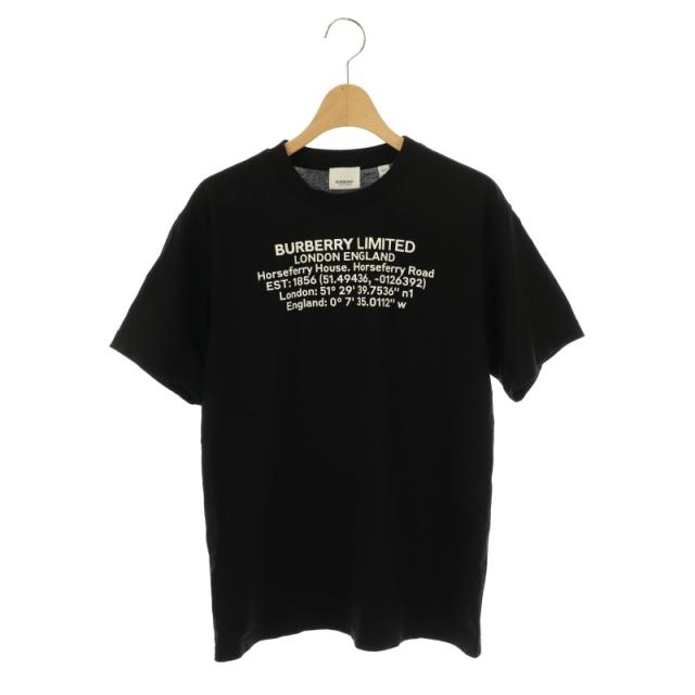 【中古】バーバリー BURBERRY 8024628 CREW NECK T SHIRT Tシャツ カットソー XXS 黒 白 /MI ■OS レディース