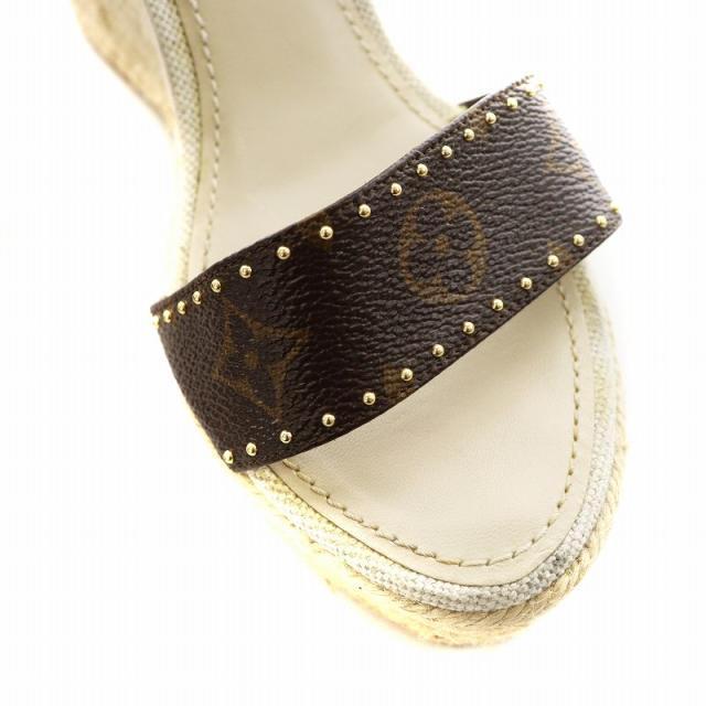 【中古】ルイヴィトン LOUIS VUITTON コーストライン モノグラム サンダル ウェッジソール ストラップ 39 中古】ルイヴィトン LOUIS VUITTON コーストライン モノグラム