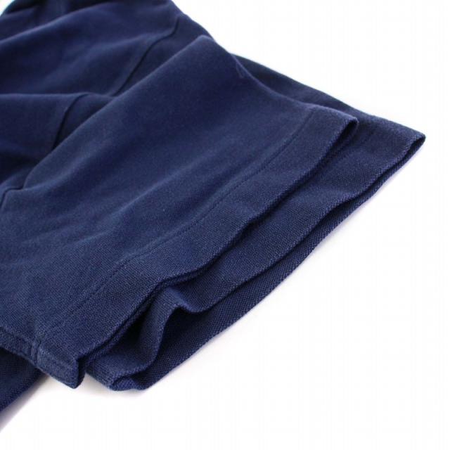 中古】エルメス HERMES ポロシャツ 半袖 ロゴ刺繍 XL ネイビー /KH メンズ