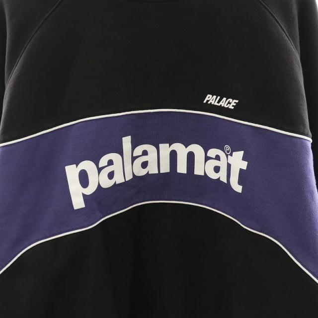 中古】パレス Palace PALAMAT CREW スウェット トレーナー ロゴ XXL 黒