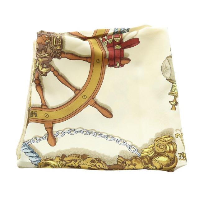 【中古】エルメス HERMES MUSEE 博覧館 美術館 スカーフ アイボリー カレ90 /SR18 ■OH レディース 中古】エルメス HERMES MUSEE 博覧館 美術館 スカーフ アイボリー カレ