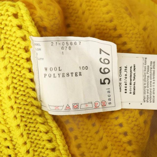 中古】サカイ sacai シアードッキング ニット セーター 長袖 1  