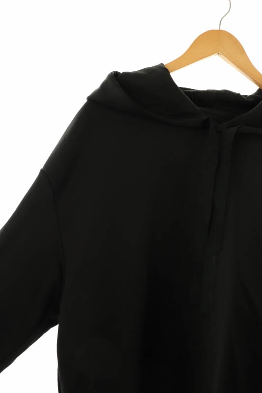 【中古】ジルサンダー JIL SANDER ロゴ刺繍リバーシブル巾着パーカー プルオーバー 黒 /MI ■OS ■AD メンズ 中古】ジルサンダー JIL SANDER ロゴ刺繍リバーシブル巾着パーカー