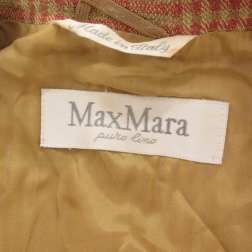中古】マックスマーラ MAX MARA 白タグ テーラードジャケット 背抜き