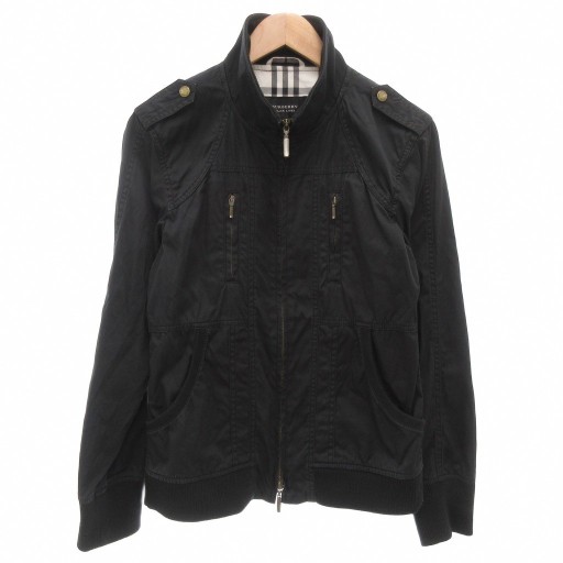 【中古】バーバリーブラックレーベル BURBERRY BLACK LABEL ジャケット ブルゾン 裏地チェック M 黒 ブラック