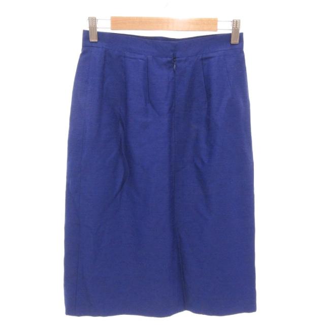 【中古】セリーヌ CELINE セットアップ フォーマル ジャケット ロゴボタン 背抜き ダブル スカート 40 XL 青 ブルー 春夏 /AE ■GY47_5