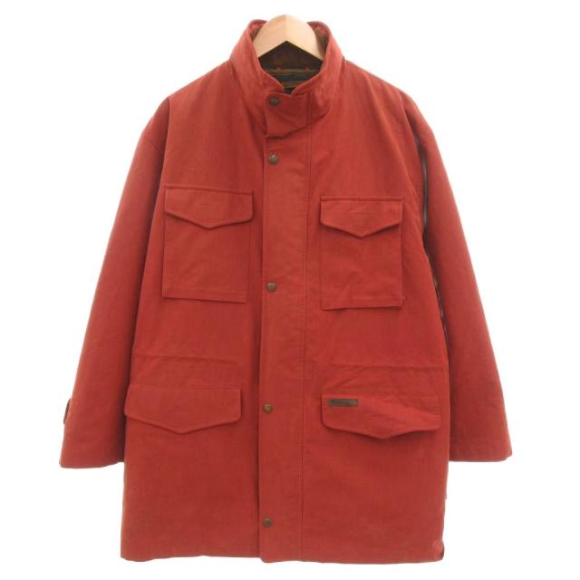 【中古】バーバリーズ Burberrys ヴィンテージ コート ロゴ ライナー付 ミドル ハーフ丈 LY 赤 レッド