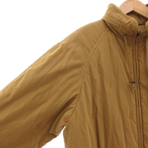 【中古】バーバリー BURBERRY 白タグ ヴィンテージ 中綿コート ジップアップ 刺繍 ロゴ ロング丈 9AR ベージュ /AE ■GY47 メンズ 中古】バーバリー BURBERRY 白タグ ヴィンテージ 中綿コート ジップ