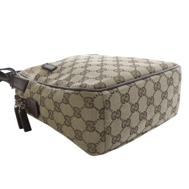 中古】グッチ GUCCI GGキャンバス クロスボディ ショルダーバッグ 茶色
