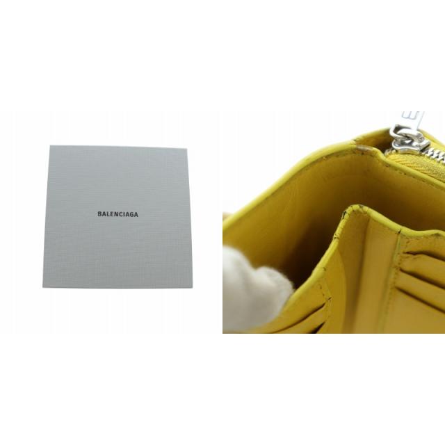 中古】バレンシアガ BALENCIAGA 二つ折り財布 ウォレット ラウンド