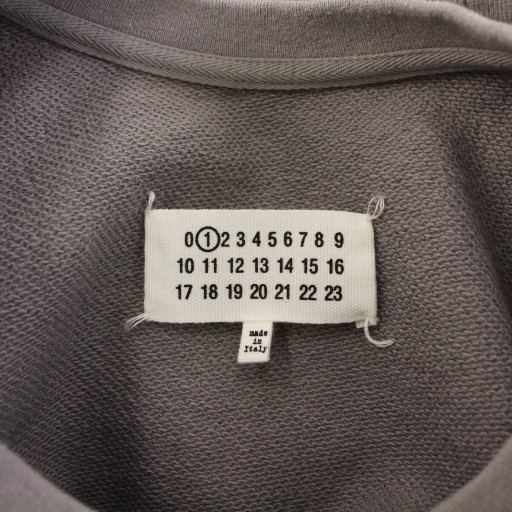 【中古】メゾンマルジェラ 1 Maison Margiela 1 肩あきスウェット トレーナー 長袖 クルーネック 無地 S グレー 中古】メゾンマルジェラ 1 Maison Margiela 1 肩あきスウェット