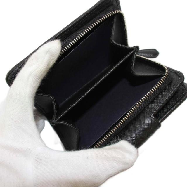 【中古】プラダ PRADA PORTAF PICCOLO LAMPO 二つ折り財布 トライアングルロゴ ナイロン 中古】プラダ PRADA PORTAF PICCOLO LAMPO 二つ折り財布