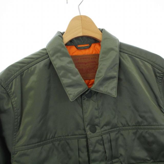 【中古】リーバイス Levi's PORTER TYPE I トラッカージャケット シャツジャケット アウター S カーキ /KH メンズ_2