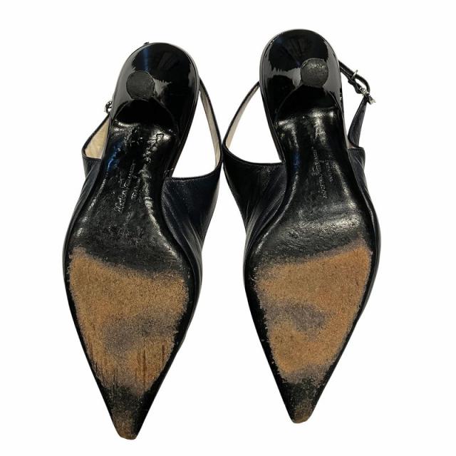 【中古】サルヴァトーレフェラガモ パンプス ミュール ポインテッドトゥ ハイヒール エナメル切り替え 4 1/2 中古】サルヴァトーレフェラガモ パンプス ミュール ポインテッドトゥ