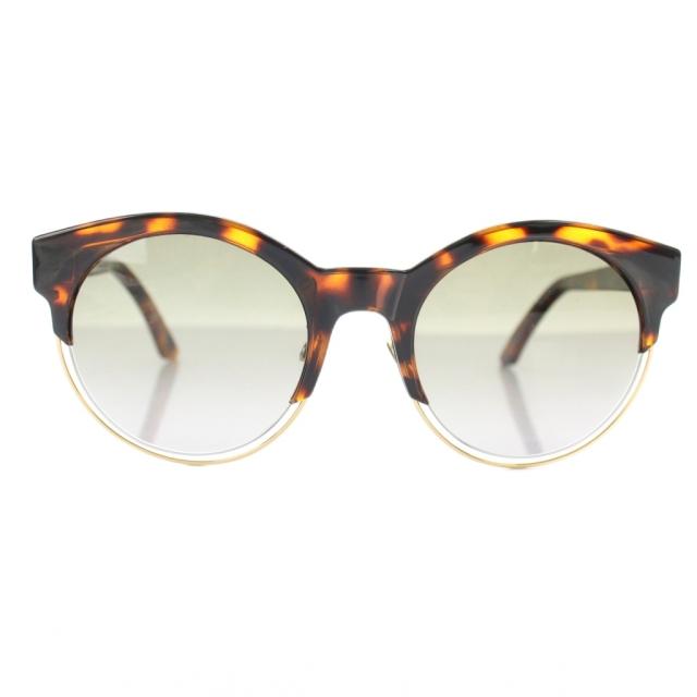 【中古】ディオール Dior sideral1 サングラス 眼鏡 アイウェア キャットアイ べっ甲柄 茶 ブラウン SDM12BNWBM