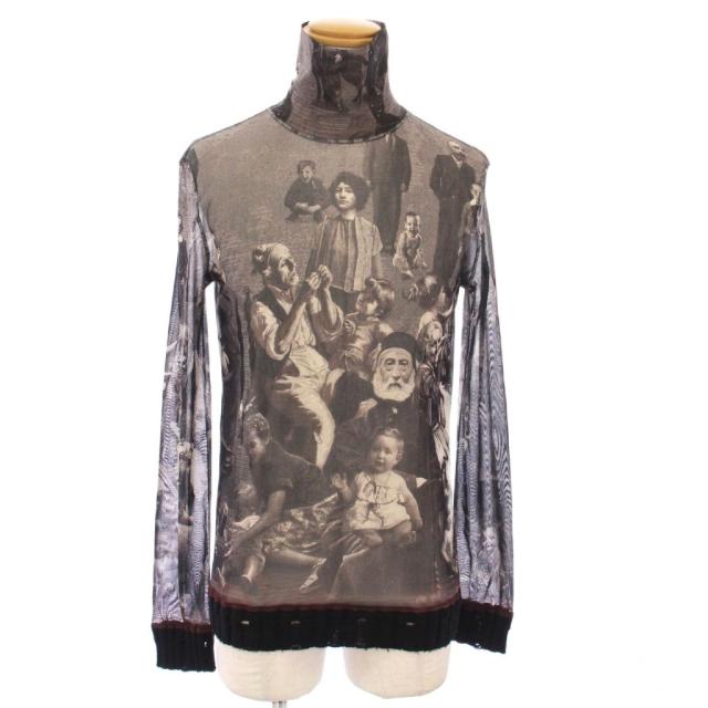 【中古】ジャンポールゴルチエ 90’s パワーネット Tシャツ カットソー 長袖 総柄 48