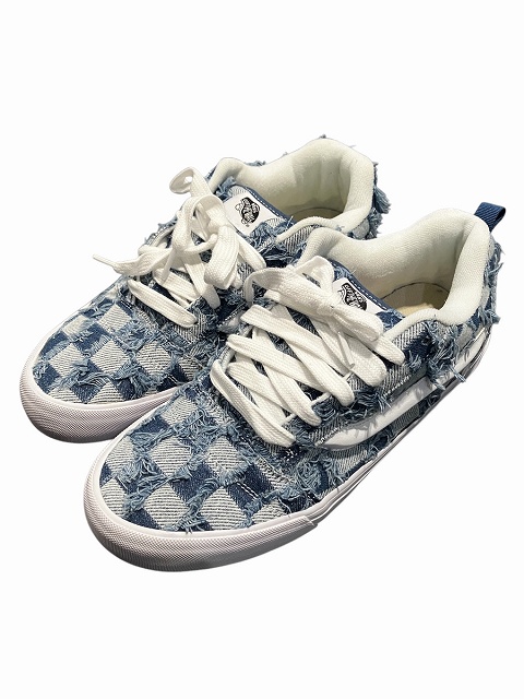 【中古】未使用品 バンズ VANS タグ付き Kun Skool スニーカー フリンジ加工 ローカット 27.5?p 白 ホワイト_1