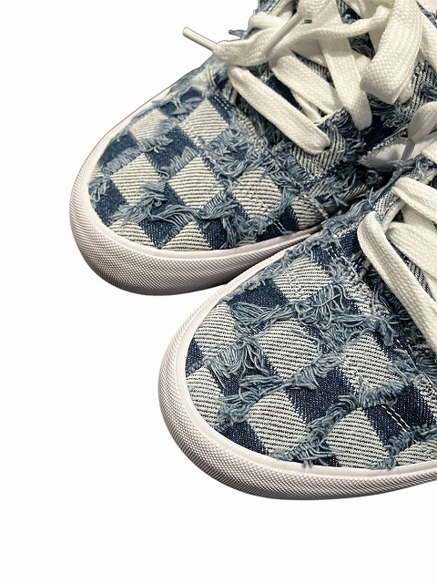 【中古】未使用品 バンズ VANS タグ付き Kun Skool スニーカー フリンジ加工 ローカット 27.5?p 白 ホワイト_2