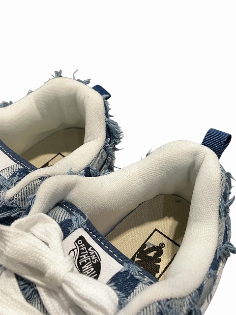 【中古】未使用品 バンズ VANS タグ付き Kun Skool スニーカー フリンジ加工 ローカット 27.5?p 白 ホワイト_3