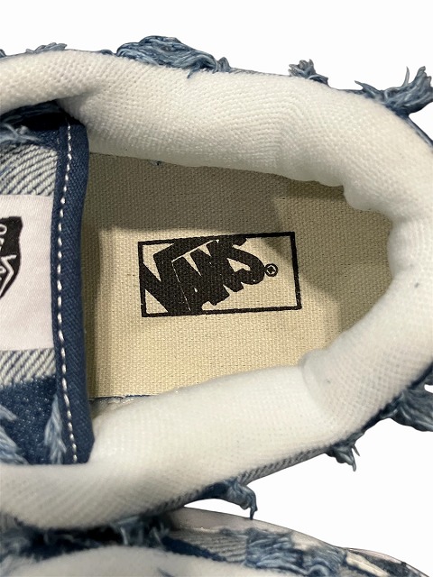 【中古】未使用品 バンズ VANS タグ付き Kun Skool スニーカー フリンジ加工 ローカット 27.5?p 白 ホワイト_7