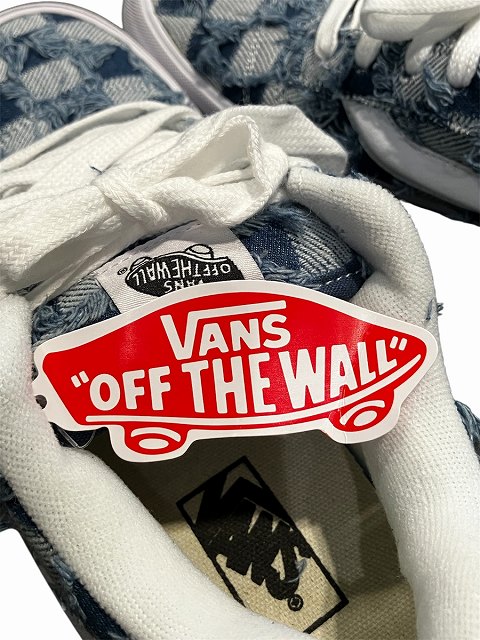 【中古】未使用品 バンズ VANS タグ付き Kun Skool スニーカー フリンジ加工 ローカット 27.5?p 白 ホワイト_8