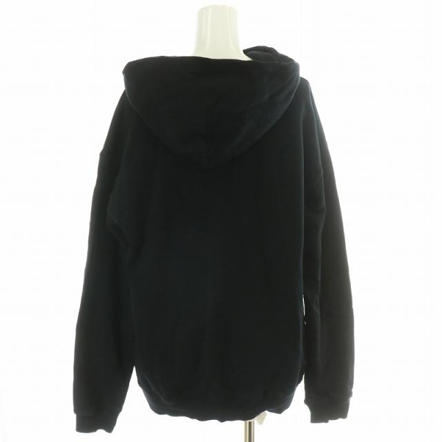 【中古】ジバンシィ crystals embroidered hoodie スウェット パーカー フーディ ラインストーン ロゴ刺繍 S 黒_2