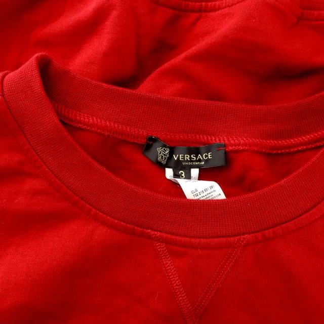 【中古】ジャンニヴェルサーチ ヴェルサーチェ GIANNI VERSACE スウェット トレーナー 長袖 メデューサ 46 3 赤_3