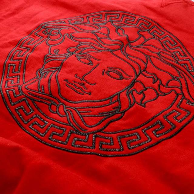 【中古】ジャンニヴェルサーチ ヴェルサーチェ GIANNI VERSACE スウェット トレーナー 長袖 メデューサ 46 3 赤_6