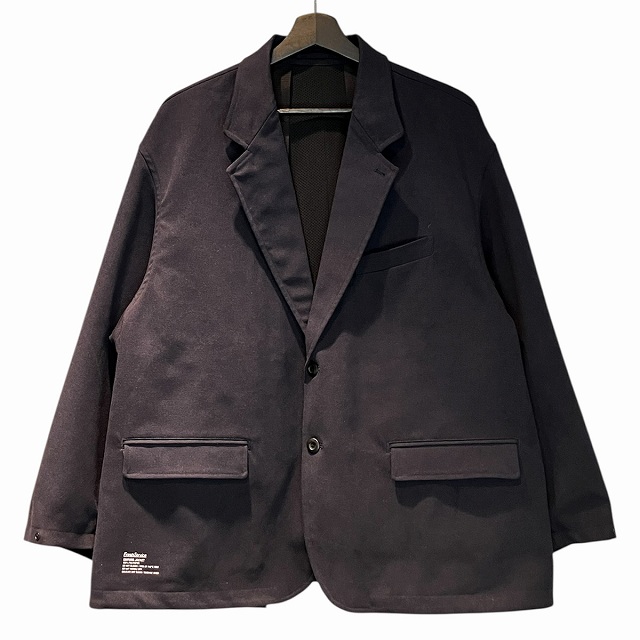 【中古】フレッシュサービス EDITOR’S JACKET テーラードジャケット 2B スタンドカラー 立体裁断 S ネイビー