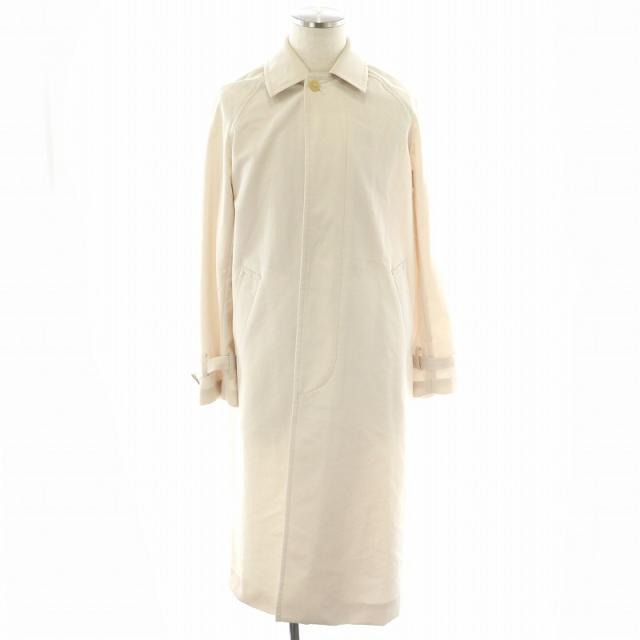 【中古】オーラリー AURALEE WOOL MAX CANVAS CHAMBRAY SOUTIEN COLLAR COAT ステンカラーコート ロング ウール