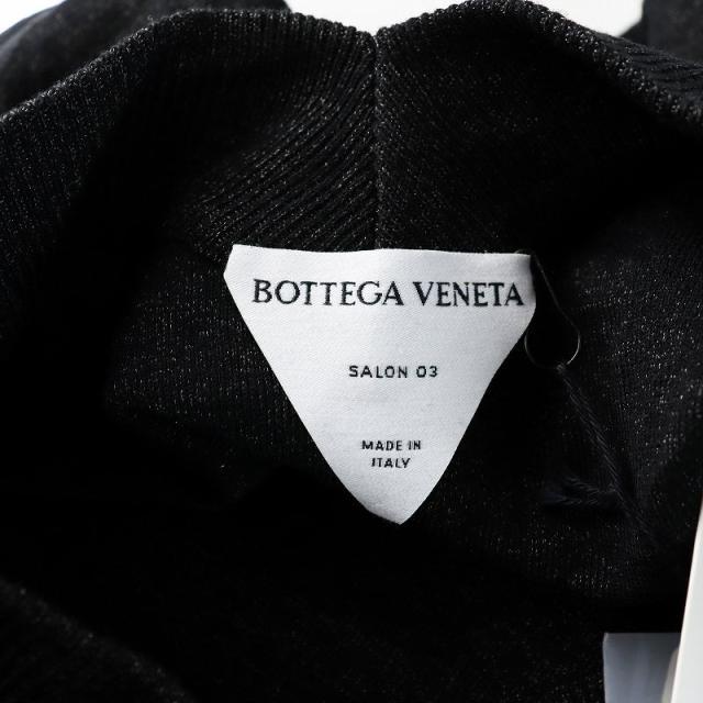 【中古】未使用品 ボッテガヴェネタ BOTTEGA VENETA クロスライン Vネック ニット セーター ウール L 黒