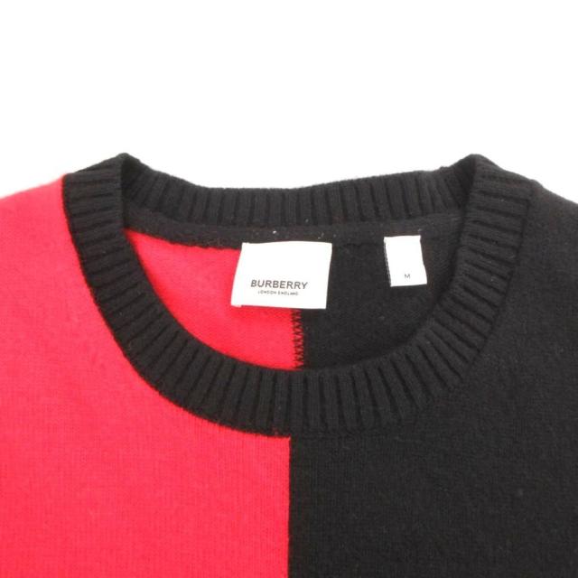 【中古】バーバリー ロンドン BURBERRY LONDON ニット セーター カシミヤ 馬上の騎士 ロゴ バイカラー ツートーン M_4