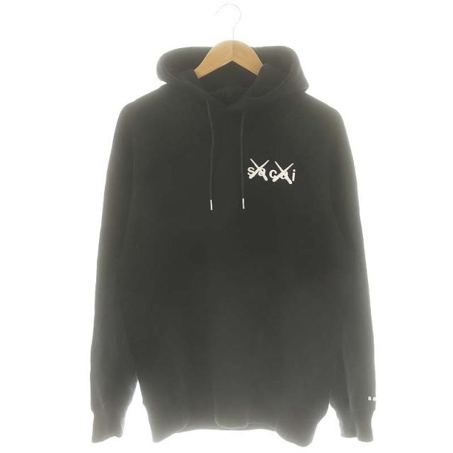 【中古】サカイ sacai × カウズ KAWZ 21SS Embroidery Hoodie プルオーバーパーカー スウェット 長袖 ロゴ刺繍 2