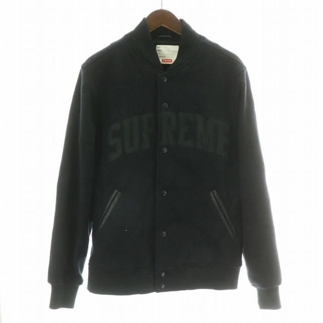 【中古】シュプリーム SUPREME 15AW harlequin wool jacket スタジャン スタジアムジャンパー ブルゾン ウール ロゴ