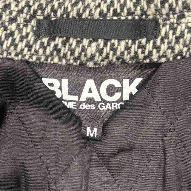 【中古】ブラックコムデギャルソン BLACK COMME des GARCONS 24AW 丸襟コート ツイード ウール混 M グレー_6