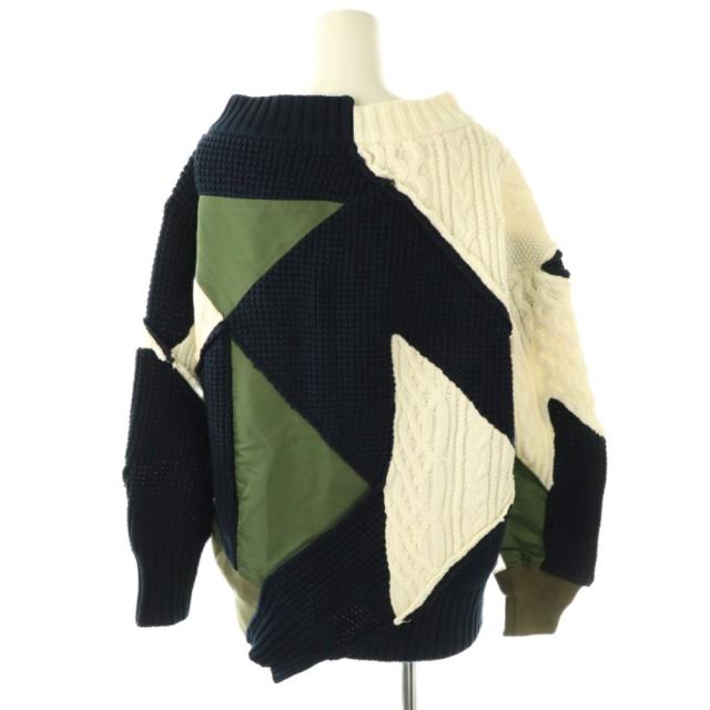 【中古】サカイ sacai ソリッドミックスニットセーター 1 マルチカラー 21-05420 /DF ■OS ■SH レディース_1