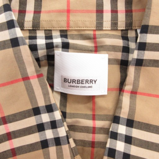 【中古】バーバリー BURBERRY シャツ シンプソン ノバチェック 総柄 L 長袖 ベージュ /AE ■GY11 メンズ_4