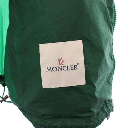 【中古】モンクレール MONCLER SAMAKAR ナイロンジャケット アウター ショート丈 ジップアップ フード 2 グリーン /BB_2