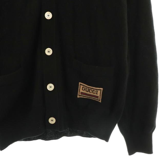 【中古】グッチ GUCCI ロゴポケットカーディガン ニット 長袖 カシミヤ ウール混 XS 黒 /NR ■OS ■SH メンズ_3