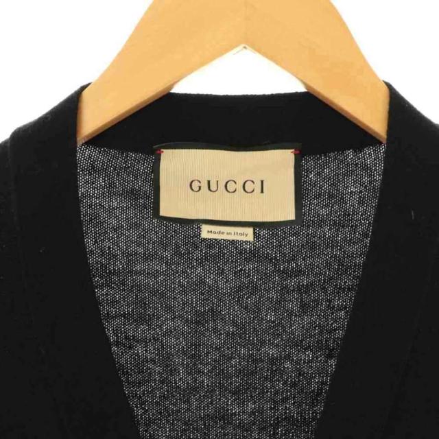 【中古】グッチ GUCCI ロゴポケットカーディガン ニット 長袖 カシミヤ ウール混 XS 黒 /NR ■OS ■SH メンズ_4