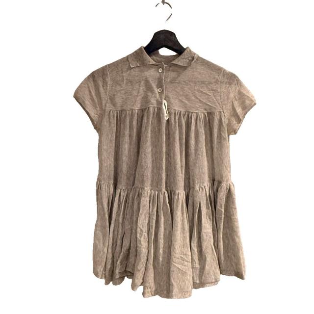 【中古】サカイ sacai チュニック ブラウス 半袖 ギャザー 1 グレー ■WGA レディース