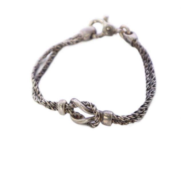 【中古】ティファニー TIFFANY & CO. ダブルロープ センターノット ブレスレット 925 シルバーカラー /KH ■OH メンズ