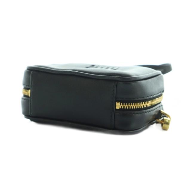 【中古】ミュウミュウ miumiu ボー マイクロバッグ ハンド ショルダー 2WAY レザー 黒 ブラック 5NR020 /AQ ■OS_3