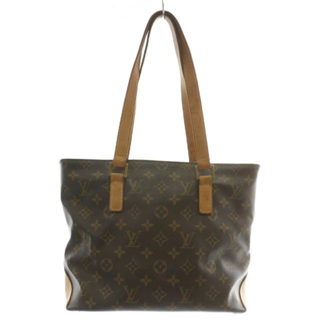 【中古】ルイヴィトン LOUIS VUITTON カバピアノ トートバッグ ハンド PVC レザー モノグラム 総柄 茶色 ブラウン