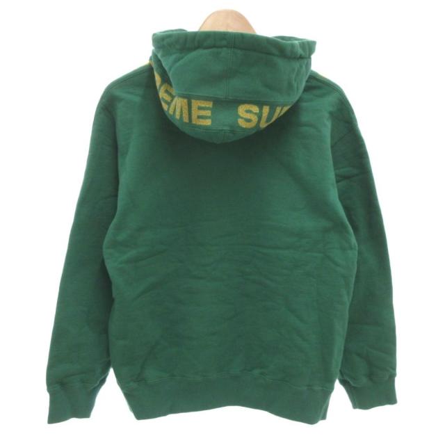 【中古】シュプリーム SUPREME プルオーバー パーカー フーディ ロゴプリント 長袖 S 緑 グリーン /FF ■GY18_1