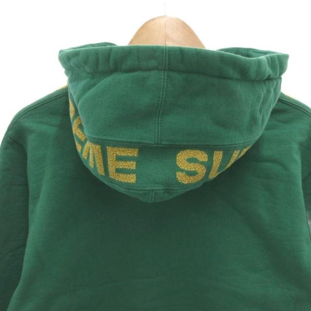 【中古】シュプリーム SUPREME プルオーバー パーカー フーディ ロゴプリント 長袖 S 緑 グリーン /FF ■GY18_3