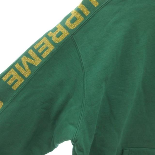 【中古】シュプリーム SUPREME プルオーバー パーカー フーディ ロゴプリント 長袖 S 緑 グリーン /FF ■GY18_4